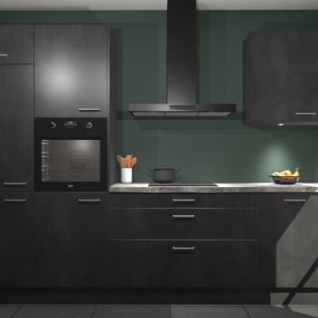 Beton Zwarte keuken Athene 71264