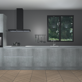 Beton Parelgrijs greeploze keuken Quito 35701