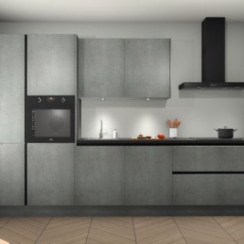 Beton Parelgrijs greeploze keuken Selfoss 97550