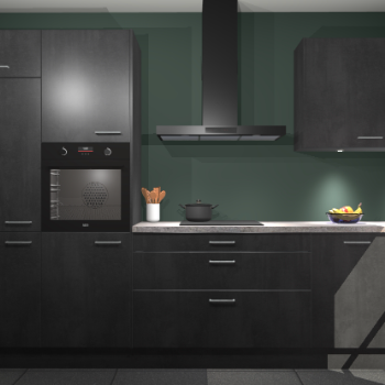 Beton Zwarte keuken Athene 71270