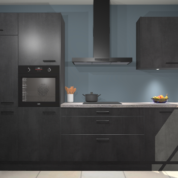 Beton Zwarte keuken Athene 71272