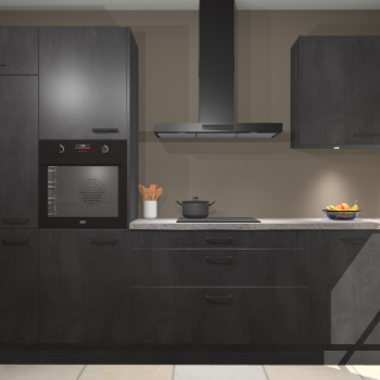 Beton Zwarte keuken Athene 71273