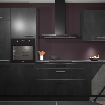 Beton Zwarte keuken Athene 71275