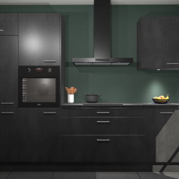 Beton Zwarte keuken Athene 71276