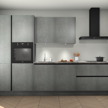 Beton Parelgrijs greeploze keuken Selfoss 97556