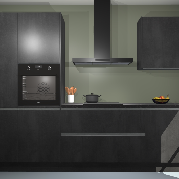 Beton Zwarte greeploze keuken Athene 71277