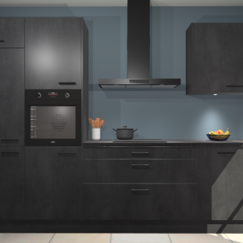 Beton Zwarte keuken Athene 71278