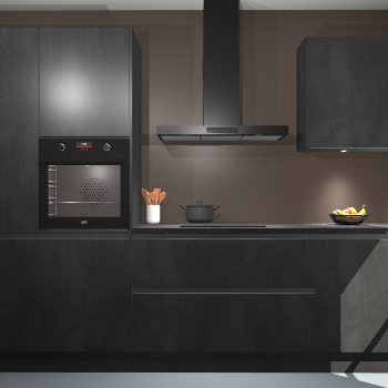 Beton Zwarte greeploze keuken Athene 71280