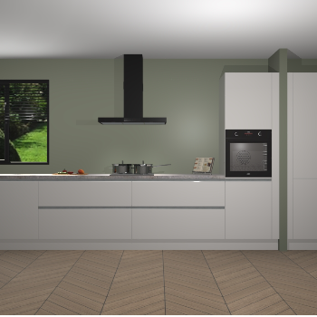 Zijdegrijze Hoogglans greeploze keuken Angola 97690