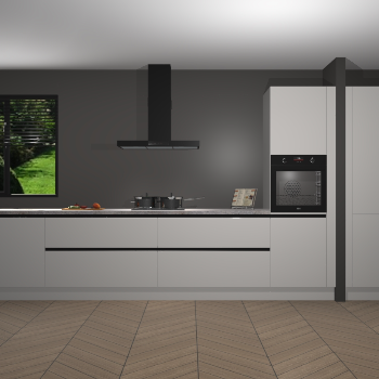 Zijdegrijze Hoogglans greeploze keuken Angola 97693