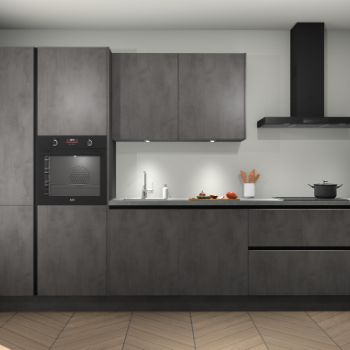 Beton Antraciet greeploze keuken Selfoss 98138