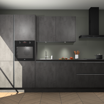 Beton Antraciet greeploze keuken Selfoss 98142