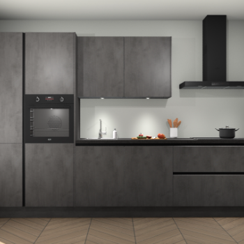 Beton Antraciet greeploze keuken Selfoss 98145