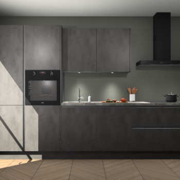 Beton Antraciet greeploze keuken Selfoss 98155