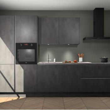 Beton Antraciet greeploze keuken Selfoss 98173