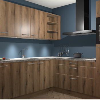 Goud eiken keuken Luanda 29900