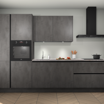 Beton Antraciet greeploze keuken Selfoss 98176