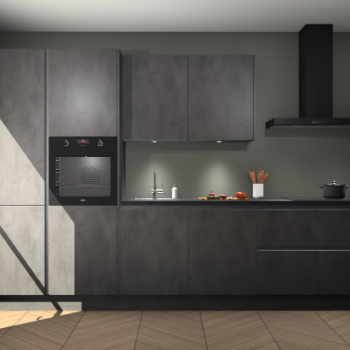 Beton Antraciet greeploze keuken Selfoss 98180