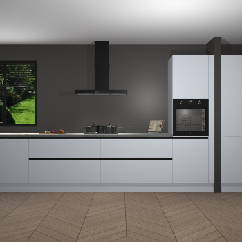 Sneeuwwitte greeploze keuken Angola 97087