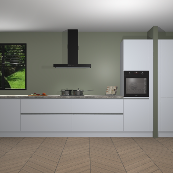 Sneeuwwitte greeploze keuken Angola 97096