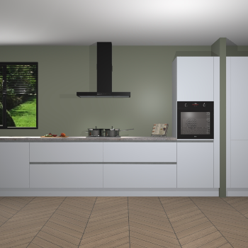 Sneeuwwitte greeploze keuken Angola 97102