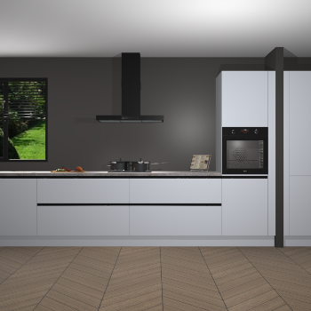 Sneeuwwitte greeploze keuken Angola 97105