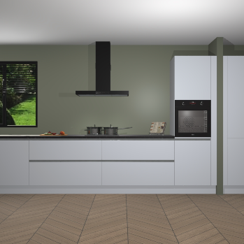 Sneeuwwitte greeploze keuken Angola 97108