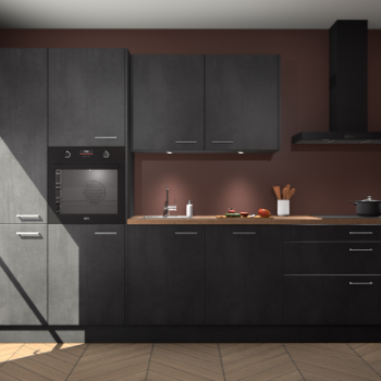 Beton Zwarte keuken Selfoss 98330