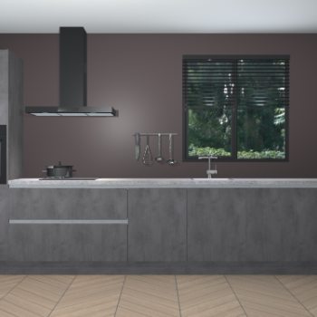 Beton Antraciet greeploze keuken Quito 96877