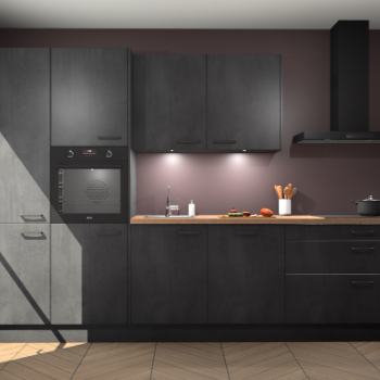 Beton Zwarte keuken Selfoss 98333