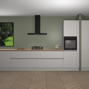 Zijdegrijze greeploze keuken Angola 97792