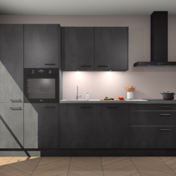 Beton Zwarte keuken Selfoss 98365