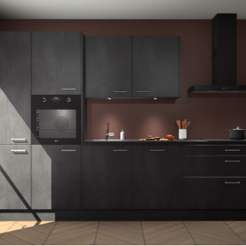 Beton Zwarte keuken Selfoss 98369