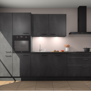 Beton Zwarte keuken Selfoss 98371