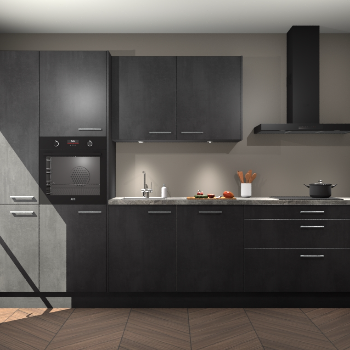 Beton Zwarte keuken Selfoss 98375