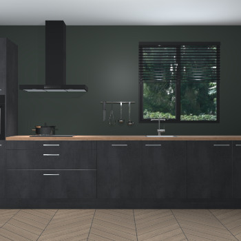 Beton Zwarte keuken Quito 96896