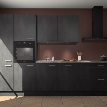 Beton Zwarte keuken Selfoss 98376