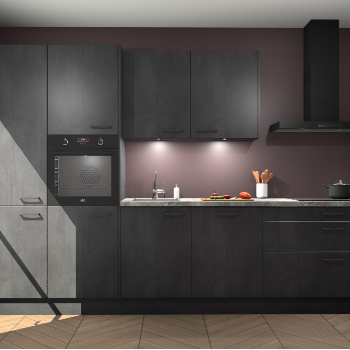 Beton Zwarte keuken Selfoss 98380