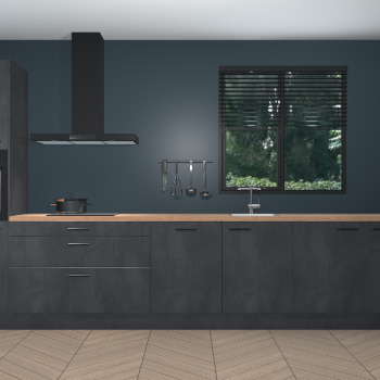 Beton Zwarte keuken Quito 96899