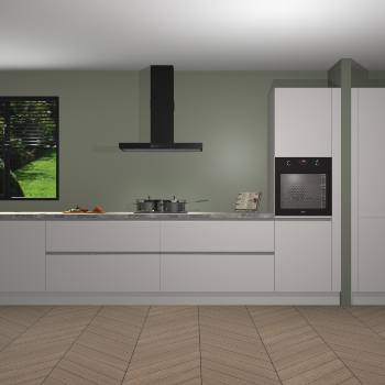 Zijdegrijze greeploze keuken Angola 97810