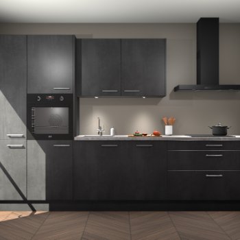 Beton Zwarte keuken Selfoss 98388