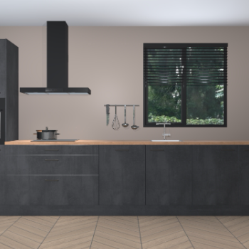 Beton Zwarte keuken Quito 96900