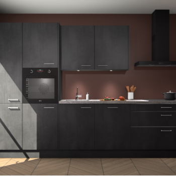 Beton Zwarte keuken Selfoss 98389