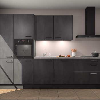 Beton Zwarte keuken Selfoss 98474