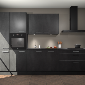 Beton Zwarte keuken Selfoss 98394