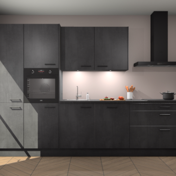 Beton Zwarte keuken Selfoss 98397