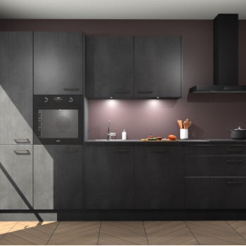 Beton Zwarte keuken Selfoss 98398