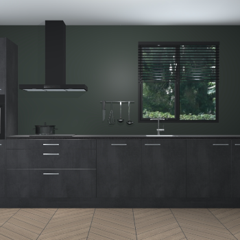 Beton Zwarte keuken Quito 96909