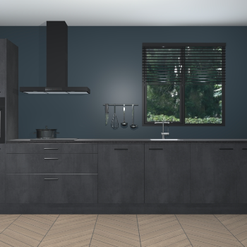 Beton Zwarte keuken Quito 96912