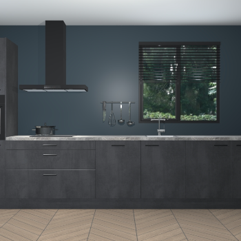 Beton Zwarte keuken Quito 96948
